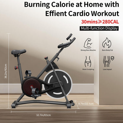 TriMax Pro Exercise Bike – Magnetic Resistance Indoor Cycling Bike with Digital Display & Adjustable Settings