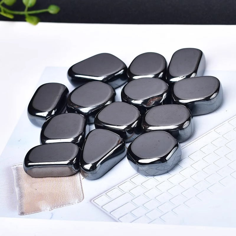 Natural Brazilian Hematite & Crystal Raw Stone Ornaments – Healing Energy Home Decoration