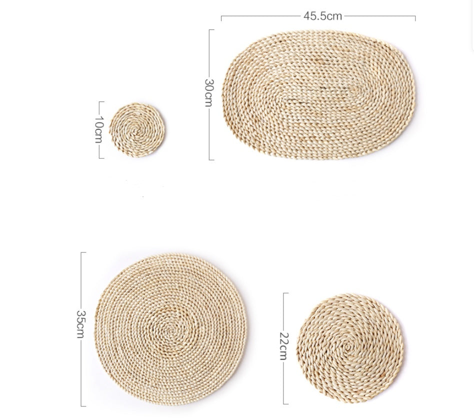 Premium Japanese Bamboo Table Mats – Elegant Round & Oval Placemats for Stylish Home and Dining Decor