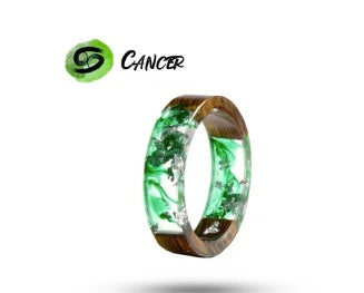 Celestiara Time Gem Zodiac Epoxy Ring - Tavira Store | A Luxario Labs Ltd Brand. 