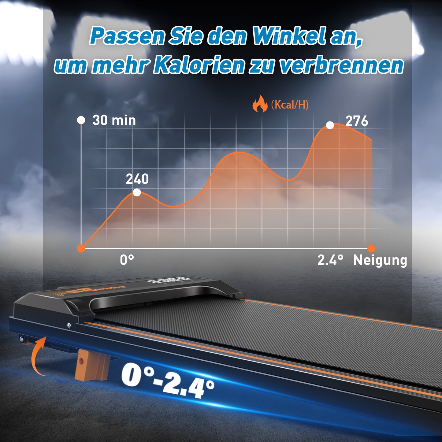 Home office Mini Treadmill LED Display Remote Control Treadmill Of 120KG