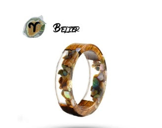 Time Gem Zodiac Epoxy Ring