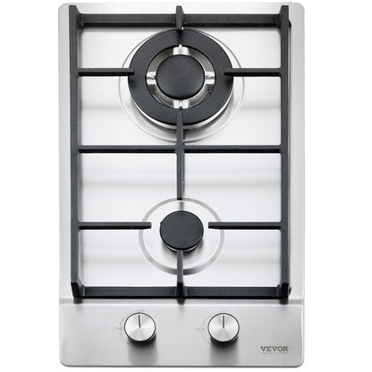 Vevor Dual Fuel Gas Hob – 2 Burners, Thermocouple Protection, High-Power 12250BTU
