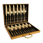 RegalWare Tableware Set – European Lux Classic Pattern Stainless Steel 24-Piece Set