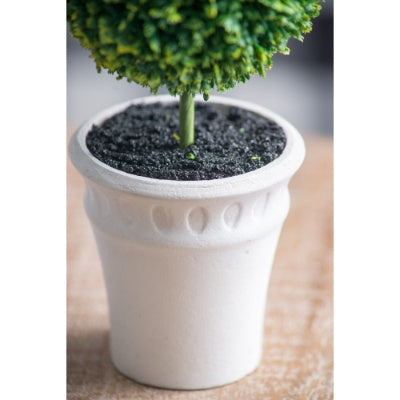 Verdantia Mini Faux Potted Boxwood Topiaries – Set of 3 Decorative Indoor Green Plants