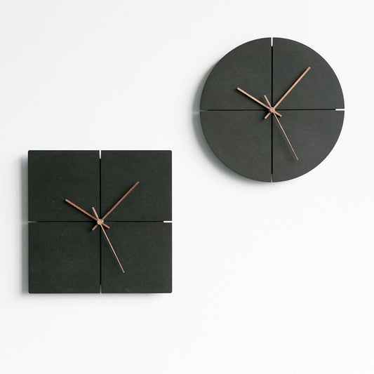 Chronora Modern Minimalist Black Clock – Round & Square Wall Decor