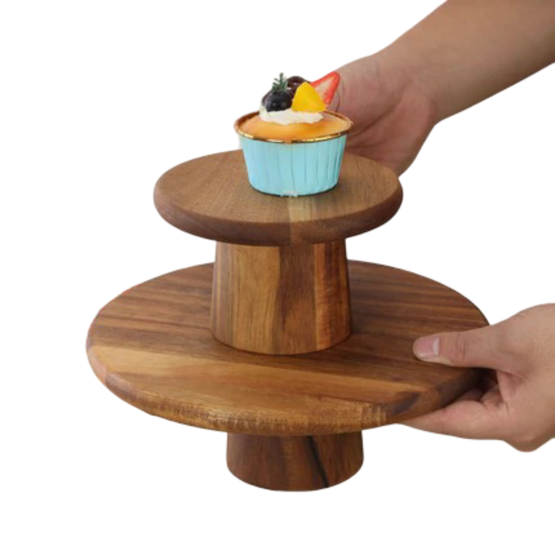 Kuroki Wooden Japanese-Style Tall Dinner Plate Mat - Tavira Store | A Luxario Labs Ltd Brand. 