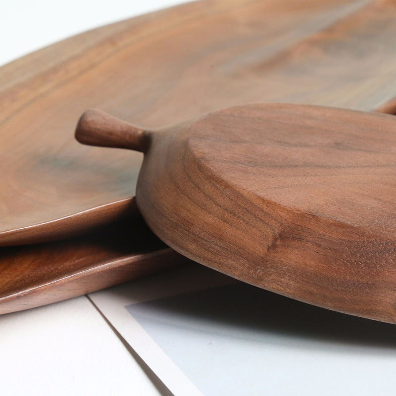 NatureWood Wooden Saucer Fruit Tray – Multipurpose Solid Wood Serving Platter
