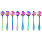 GoldPetal Stainless Steel 8-piece Cherry Blossom Spoon Set – Gold, Silver, Rose Gold