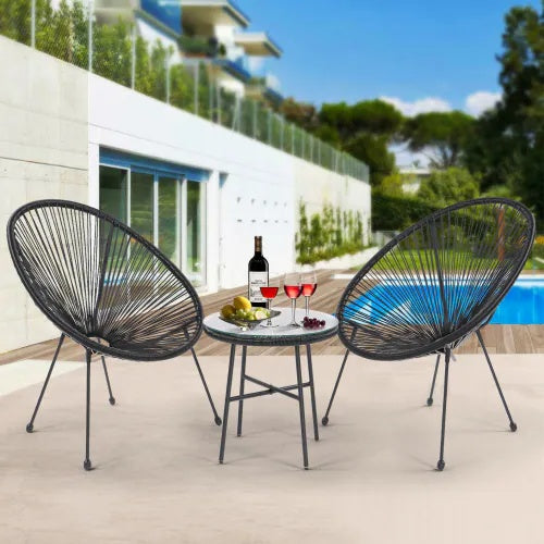 Acapulco style 3 Piece Patio Bistro Set