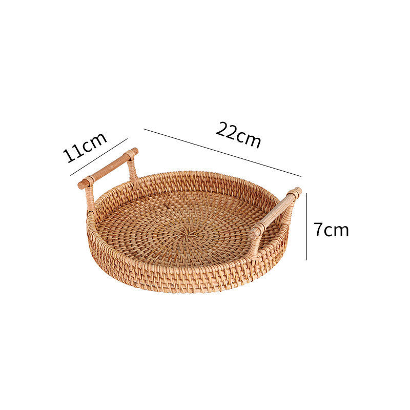 SakuraServe Tray – Japanese Style Round Serving Tray with Paper Liners