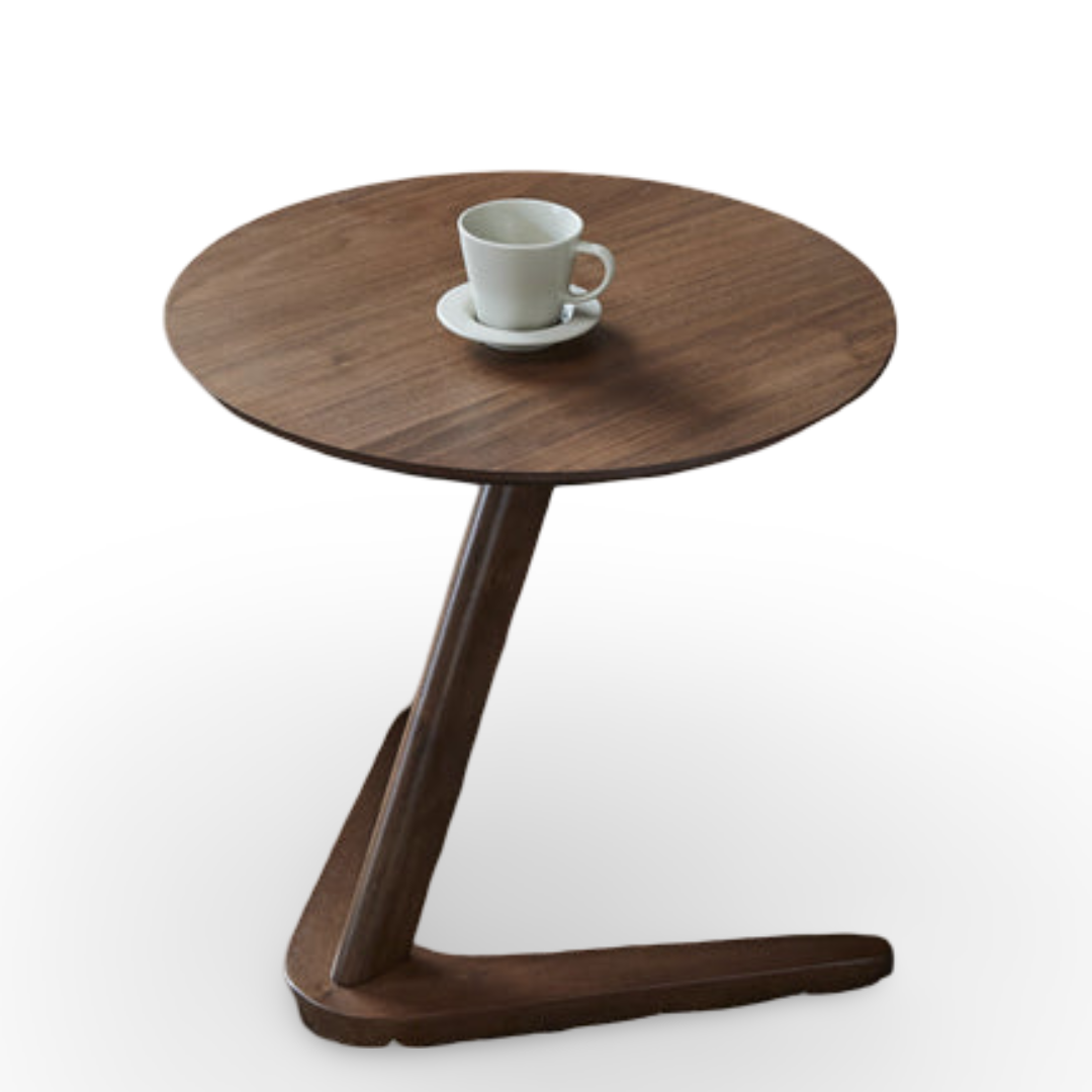 Woodora Nordic Style Multi-Purpose Solid Walnut Round Table - Tavira Store | A Luxario Labs Ltd Brand. 