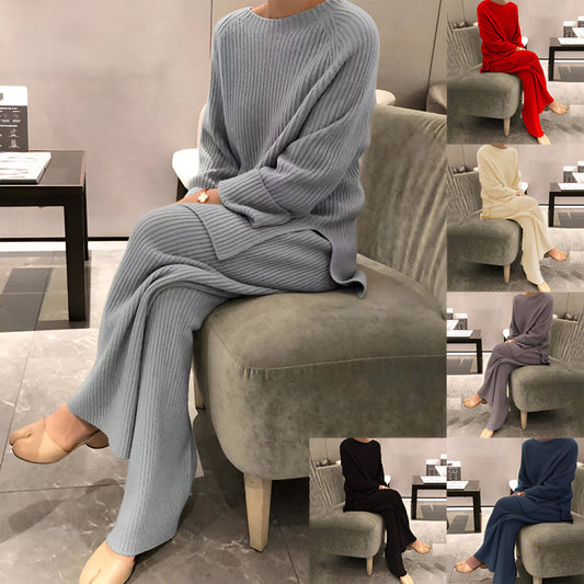 Lunemont Knit Casual Two-piece Knitted Sweater Set