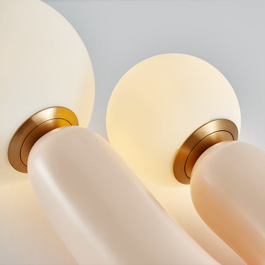 Two-arm decorative table lamp