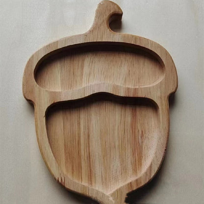 TimberTales Tray – Wooden Snack Tray with Fruit & Animal Patterns