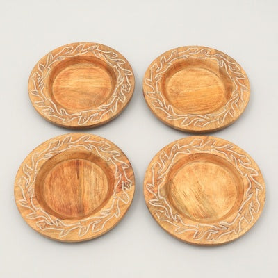Veyrona Atelier Wooden Serving Platter & Table Mat – 13" Eco-Friendly Charger Plate
