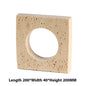 GeoStone Imitation Yellow Cave Stone Geometric Tray – Synthetic Resin Decorative Plate for Dining Table & Hallway