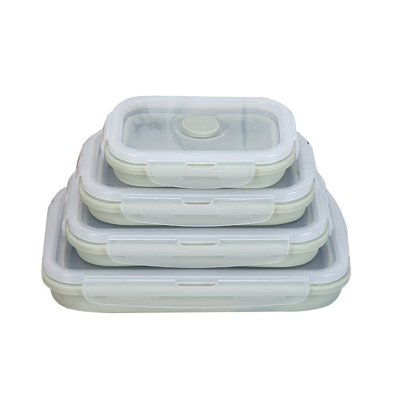 Noah Gray Silicone Lunch Box – Round Microwave-Safe Food Container - Tavira Store | A Luxario Labs Ltd Brand. 