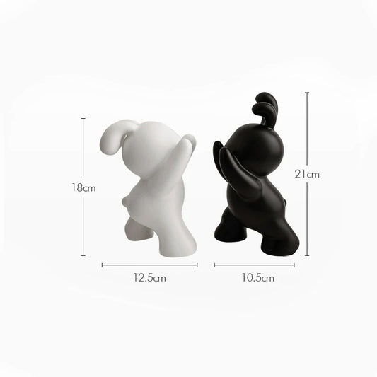 Veloria Designer Ceramic Rabbit Bookend – Cute Style Porcelain Decoration