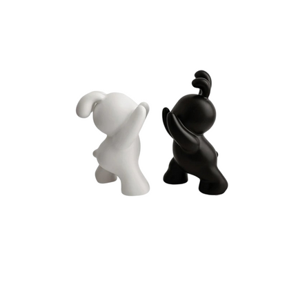 Veloria Designer Ceramic Rabbit Bookend – Cute Style Porcelain Decoration