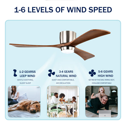 Luxury 6-Speed Remote Control Ceiling Fan with Lights