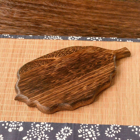 Aokami Japanese Leaf-Shaped Wooden Tray