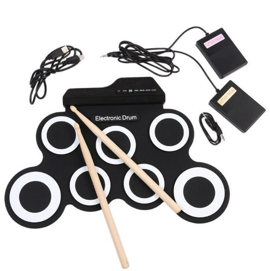 portable roll-up electronic drum set