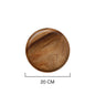 AcaciaCraft Wooden Snack Plate – Natural, Dark Brown