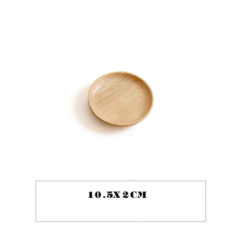 RoundWood Japanese-Style Wooden Tray – Natural Multi-Purpose Serving Tray
