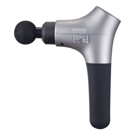 VEVOR 3000 RPM Massage Gun – Deep Tissue Percussion Muscle Massager with 6 Speeds, 4 Heads & Rechargeable Battery 3000 RPM