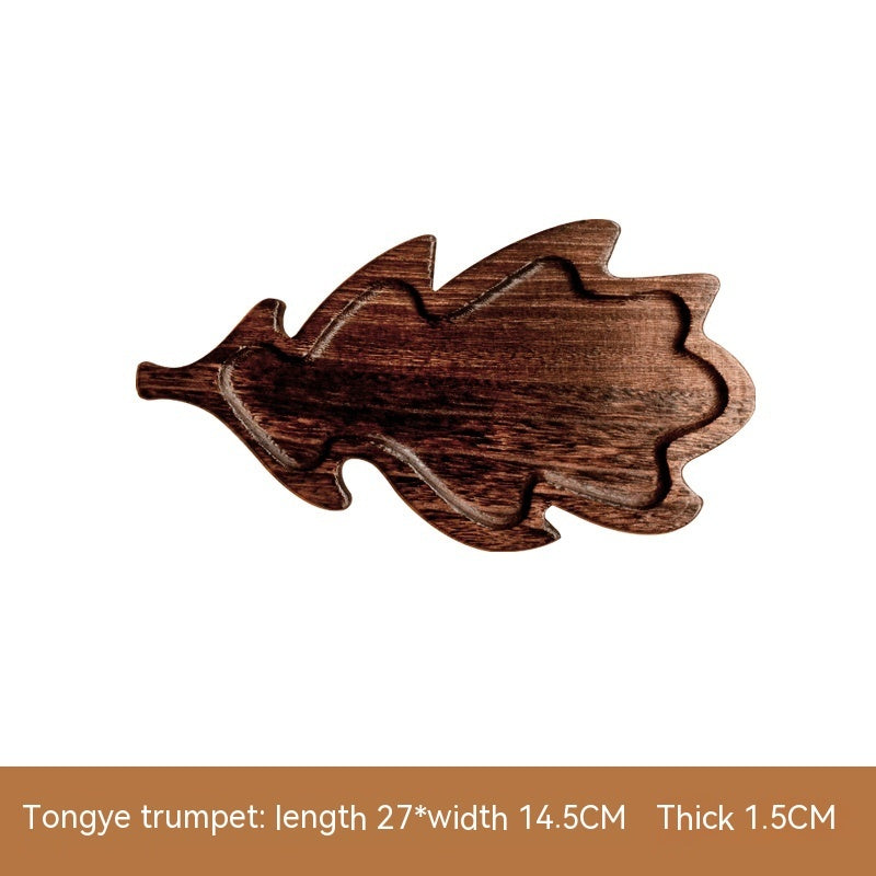 Aokami Japanese Leaf-Shaped Wooden Tray - Tavira Store | A Luxario Labs Ltd Brand. 