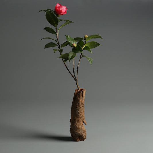 Flower Arrangement With Dead Wood Landscape Ornaments – Solid Wood Small Vase