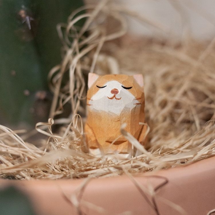 Handcrafted Sandalwood & Ebony Cat Figurines – Minimalist Wooden Animal Ornaments Collection - Tavira Store | A Luxario Labs Ltd Brand. 