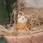 Handcrafted Sandalwood & Ebony Cat Figurines – Minimalist Wooden Animal Ornaments Collection