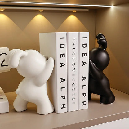 Veloria Designer Ceramic Rabbit Bookend – Cute Style Porcelain Decoration