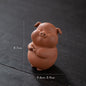 Astoria Zodiac Pig Figurine – Handcrafted Purple Clay Sculpture, Festive & Business Gift