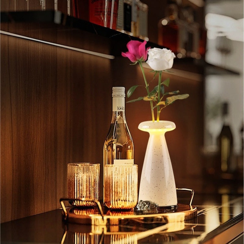 LuminArte Minimalist Touch LED Table Lamp – Vase-Inspired Modern Bedside Lighting