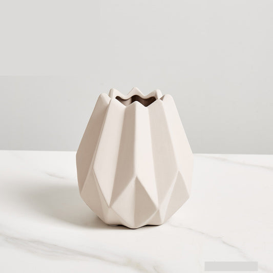 Scandinavian-style decorative ceramic flower vase