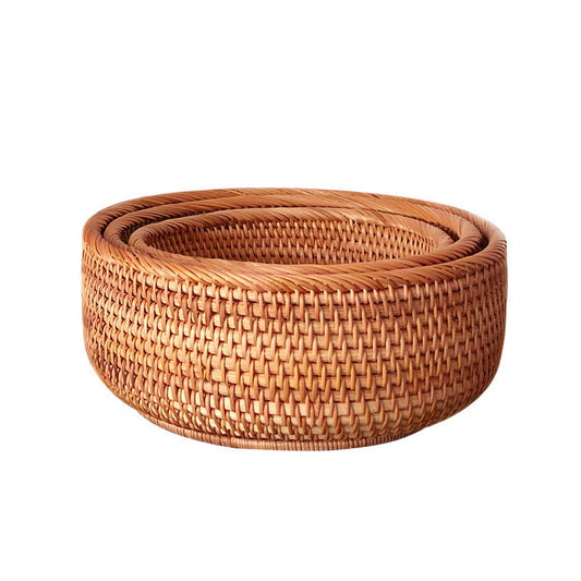 Rattan Home Modern Coffee Table Fruit Tray Snack Storage Box