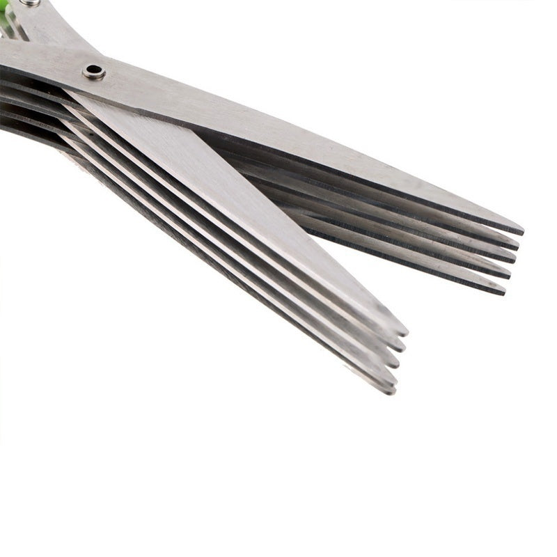 HerbiCut Multi-Layer Stainless Steel Kitchen Scissors – Quick Cutting Tool for Herbs, Onions, Seaweed & Spices