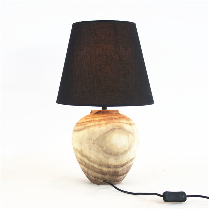 Handmade Wooden Silent Style Table Lamp Home Homestay Hotel Atmosphere Decoration Craft Ornaments