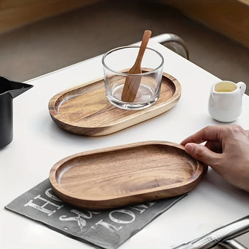 2pcs LDQ Elegant Wooden Serving Tray - Japanese Style
