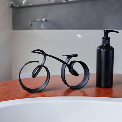 Cyclora Black Iron Bicycle Sculpture – Modern Table Ornament, Perfect Valentine’s Gift