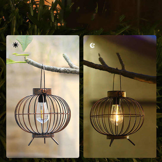 LumiCopper Solar Lantern – Vintage European Outdoor Garden Light with LED & IP44 Weather Protection
