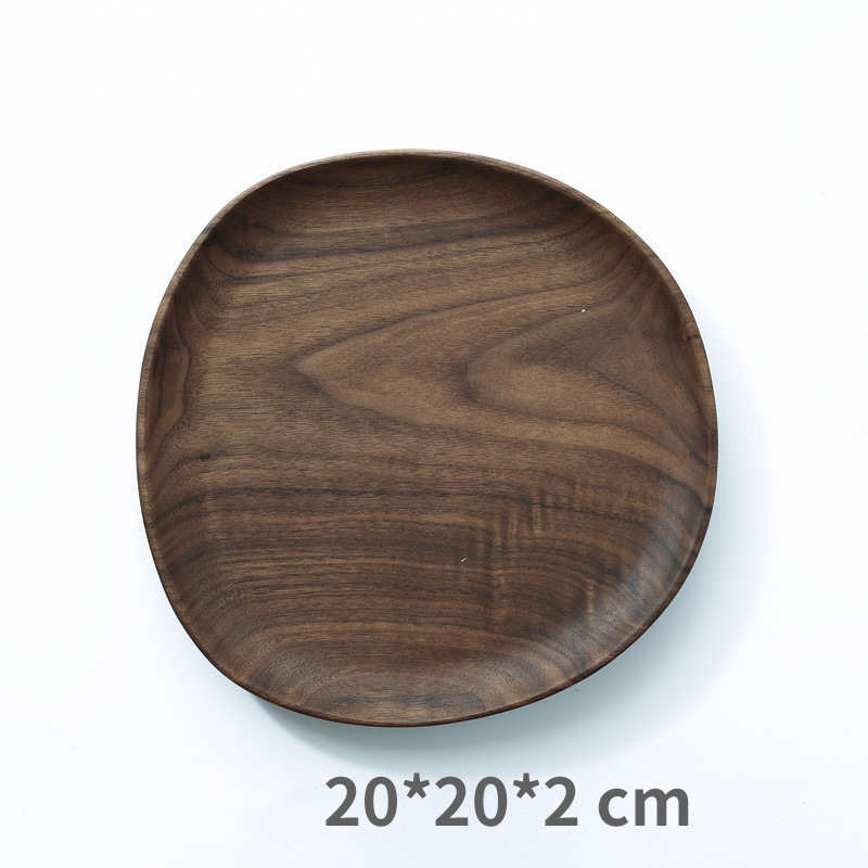Black Walnut Dried Fruit Plate – Premium Solid Wood Serving Tray.