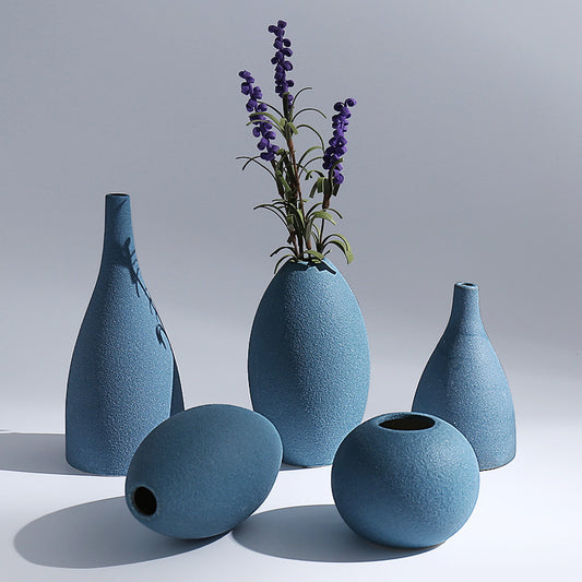 Aurora Nordic Ceramic Vase – Luxury Multicolored Porcelain Sandblasted Finish, Elegant Decorative Ornament & Premium Gift Choice