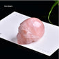 Natural Crystal Skull Semi-precious Stone Carving Crafts Ornaments