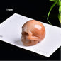 Natural Crystal Skull Semi-precious Stone Carving Crafts Ornaments