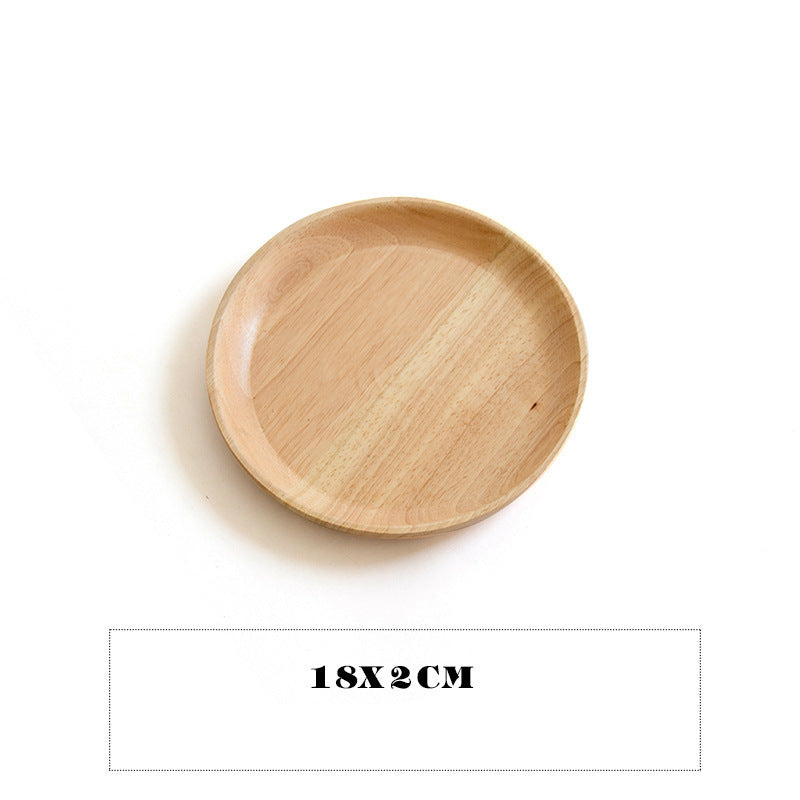 RoundWood Japanese-Style Wooden Tray – Natural Multi-Purpose Serving Tray