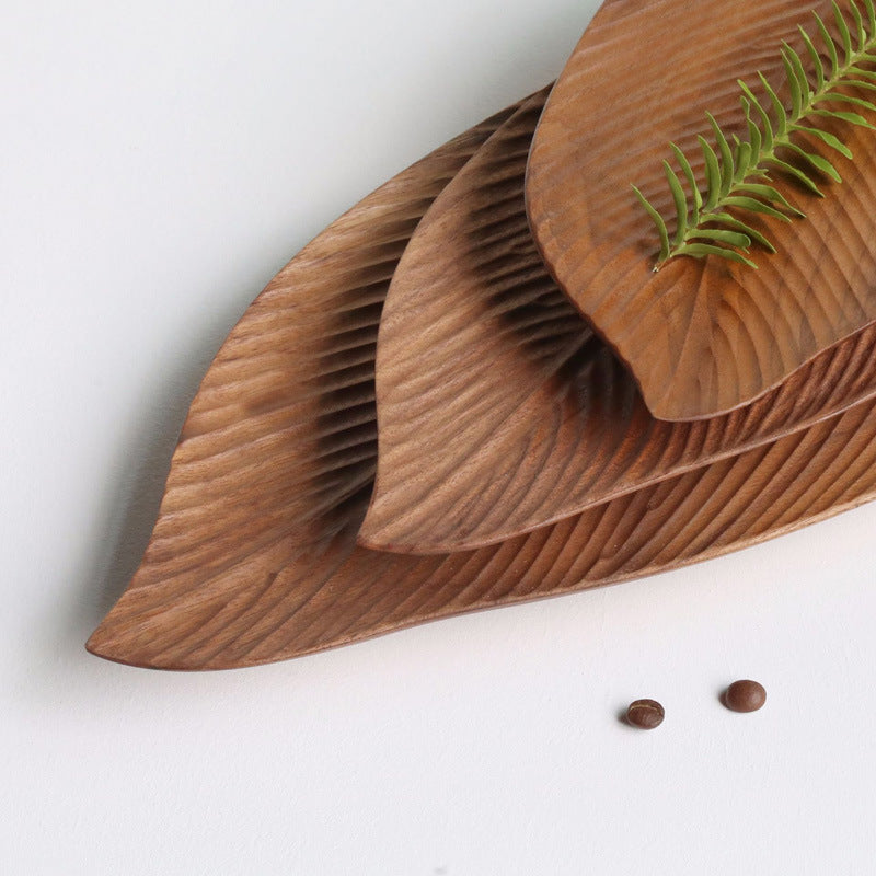 NatureWood Wooden Saucer Fruit Tray – Multipurpose Solid Wood Serving Platter